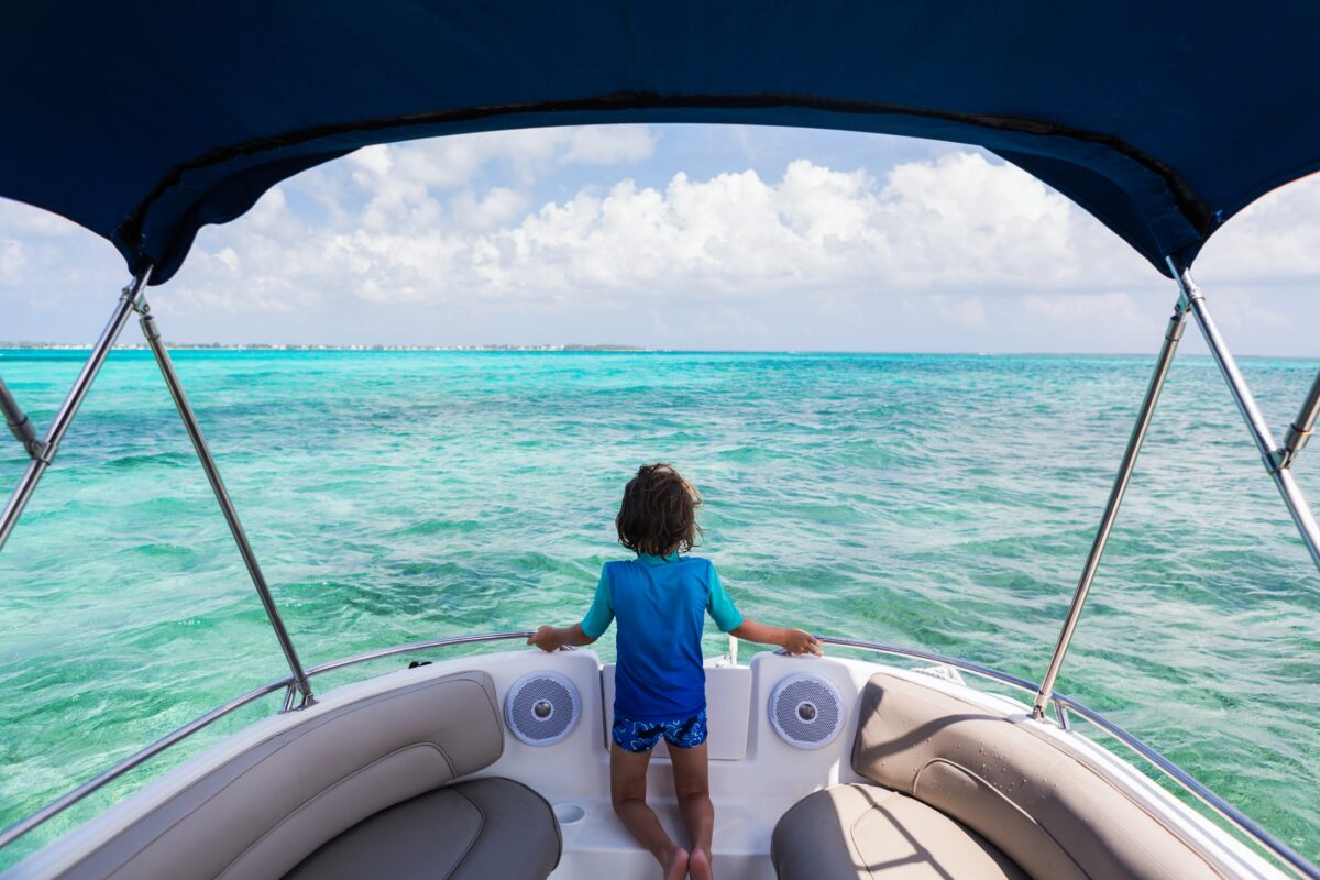 Marine vinyl fabric used on saltwater boat seats and upholstery